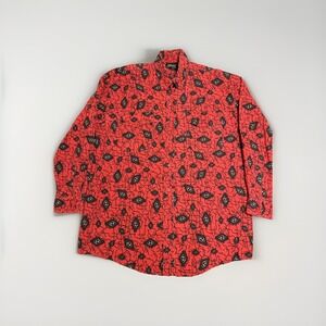 Western Signatures Eds West Shirt Sz L Cowboy Vintage Long Sleeve Rodeo Shirt